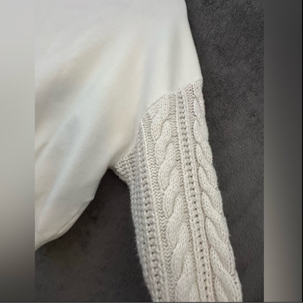 ZARA Knitted Sweater Woman’s Size Small Ivory Oversized Wool Soft Cottagecore - Picture 6 of 15